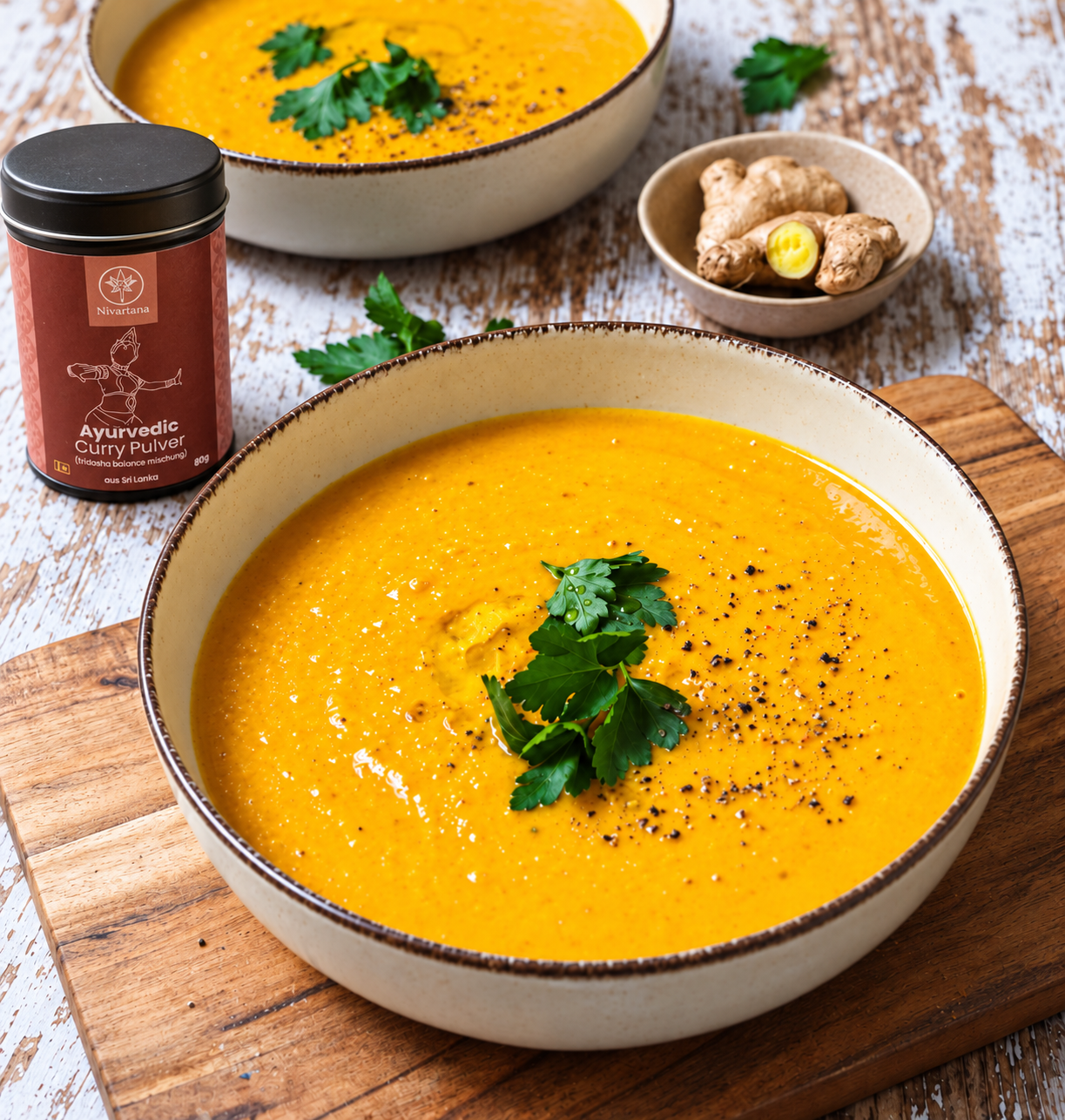 Cremige rote Linsen Suppe
