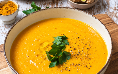Cremige rote Linsensuppe