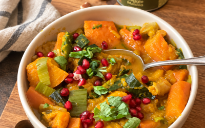 Kürbis-Gemüse-Curry mit Mandeln